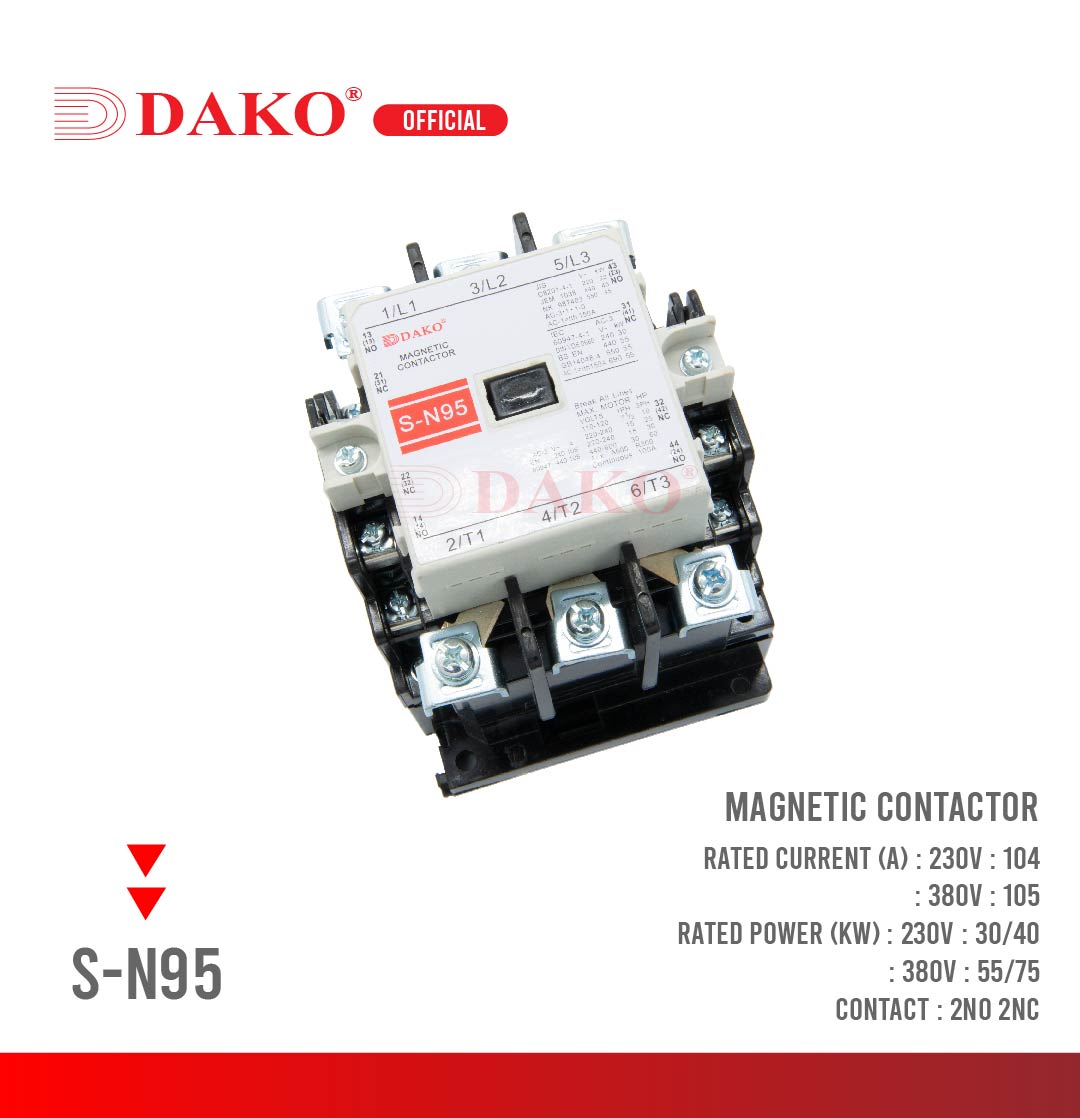 DAKO Magnetic Contactor S-N95 ราคา 3,850 บาท*ส่งฟรี