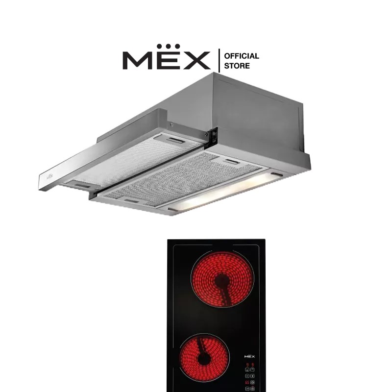 MEX Set รุ่น HVN632 + SL226 เตาไฟฟ้าและเครื่องดูดควัน (ชนิดติดตั้งในเฟอร์นิเจอร์) ราคา 9,900 บาท*ส่งฟรี
