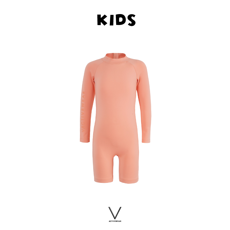 KIDS COLLECTION SALMON JUMPSUIT SS2023 ชุดว่ายน้ำเด็ก JUMPSUIT ผ้าหนา สี SALMON กัน UV UPF 50+ ราคา 1,290 บาท*ส่งฟรี