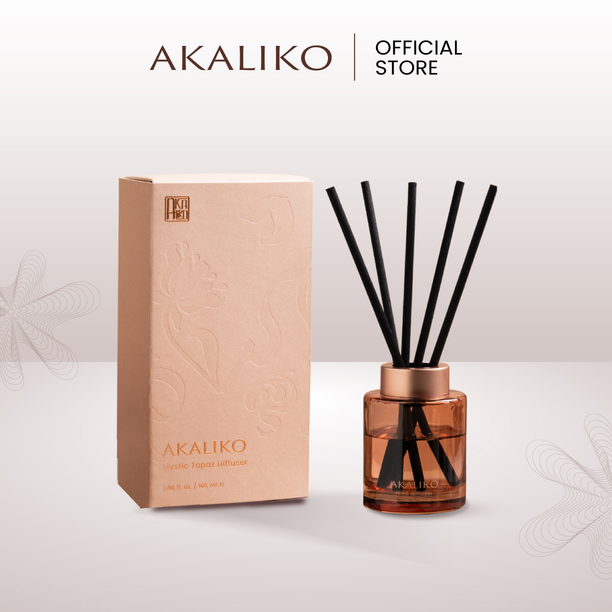Akaliko Mystic Topaz Reed Diffuser 100 ml Air Freshener Stick Fragrant Wooden Stick to Diffuse Scent, Perfume, Aroma, Pleasant Scent, Not Dizzying. ราคา 1,250 บาท*ส่งฟรี