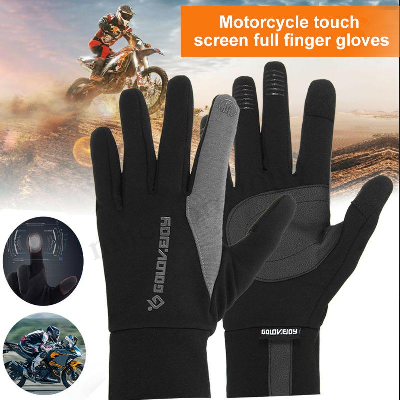 Winter Warm Full Finger Leather Gloves Touch Screen Driving Motorcycle Men Women