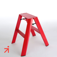 Lucano 2-Step Aluminum Step Stool | Hasegawa Ladder