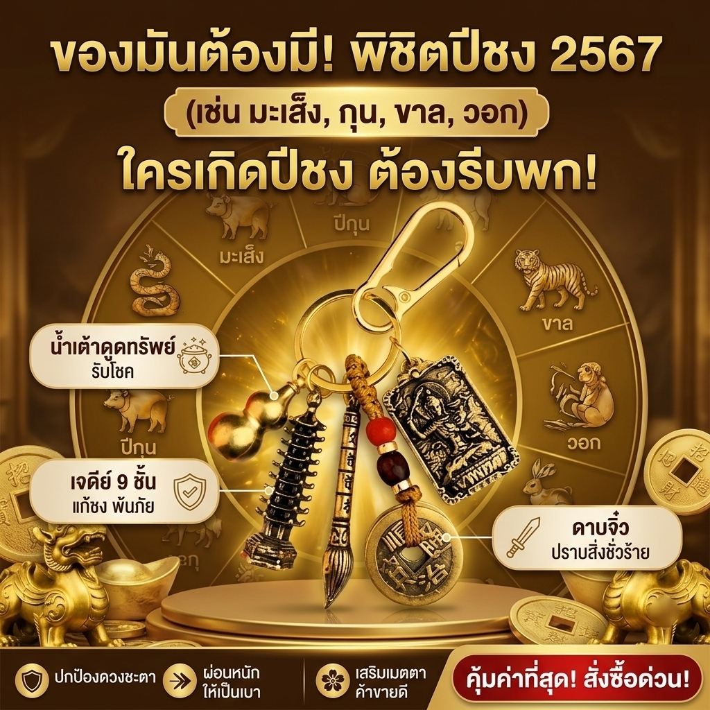 พวงกุญแจเรียกทรัพย์ พวงกุญแจนำโชค เสริมดวง สุขภาพดี ความมั่งคั่ง เครื่องรางของขลัง