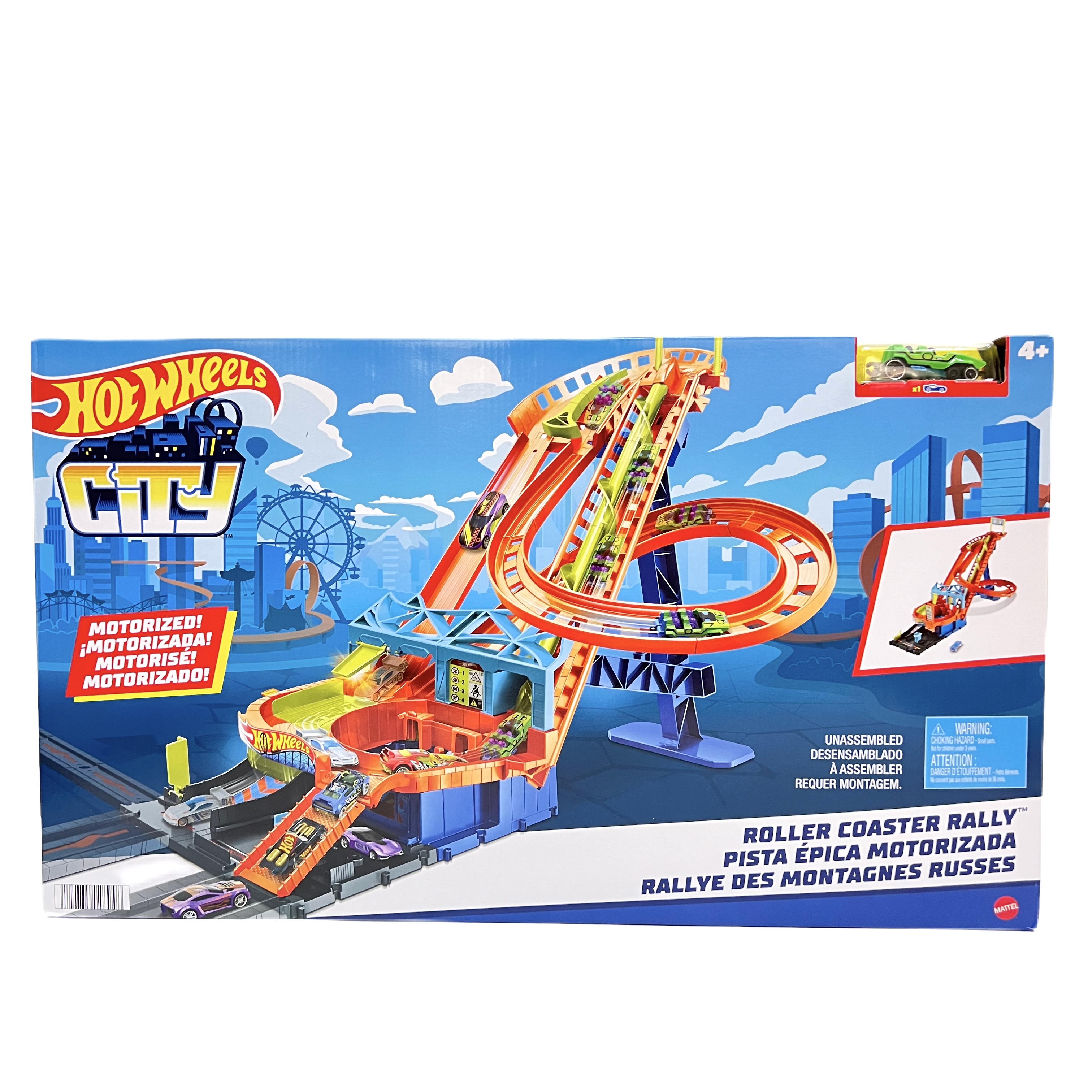 Hot Wheels City Roller Coaster Rally Playset ฮอตวีลซิตี้ ชุดรางรถไฟเหาะ Hdp04 ราคา 2,625 บาท*ส่งฟรี