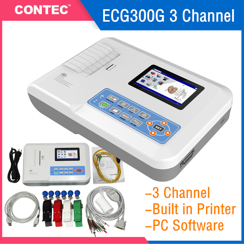 ผลิตภัณฑ์เพื่อสุขภาพ contec ECG300G, คลื่นไฟฟ้าหัวใจ, จอภาพ ECG, เครื่อง EKG 3 ช่อง, เครื่องพิมพ์, ซอฟต์แวร์ ราคา 23,266 บาท*ส่งฟรี