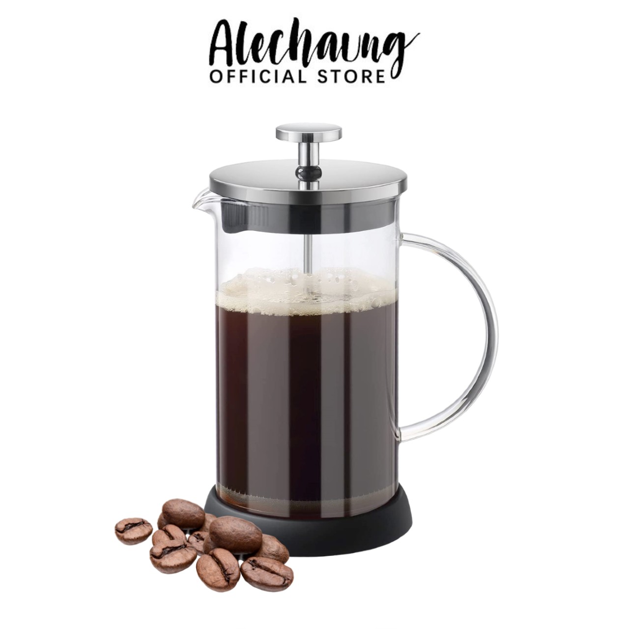 Alechaung เฟรนเพรสสแตนเลส เหยือกชงกาแฟ ที่ชงชา French Press 350ml 600ml 800ml 1000ml สำหรับชงกาแฟ ชงชา ทานเอง วัสดุสแตนเลส304 ราคา 119 บาท*ส่งฟรี
