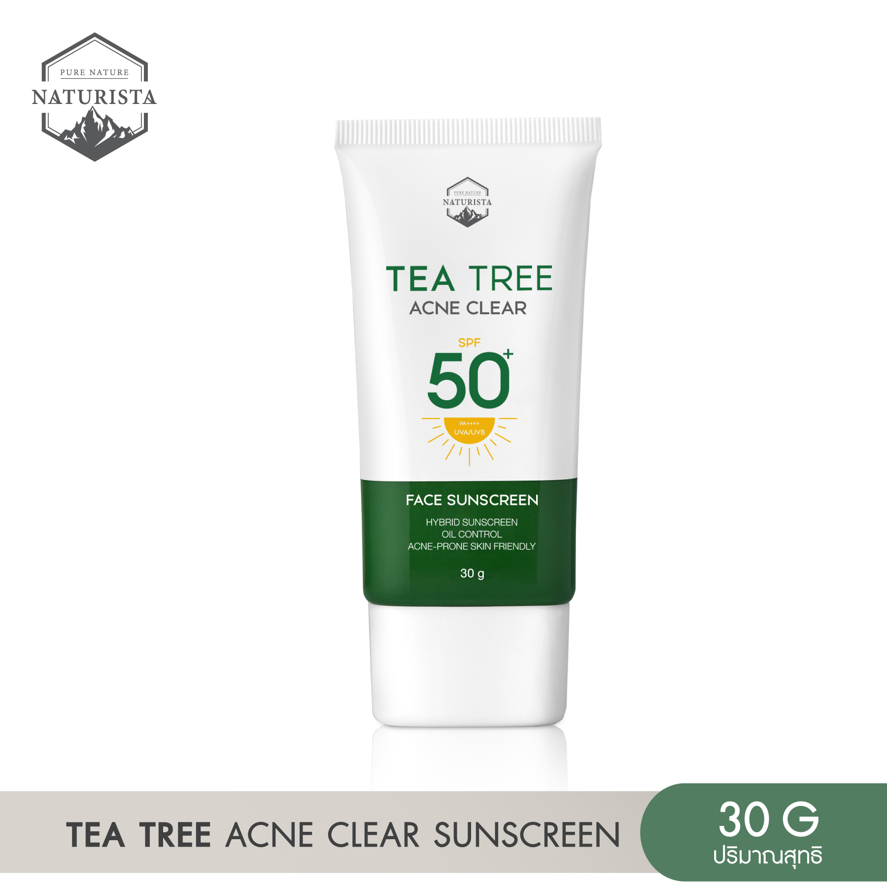 NATURISTA TEA TREE ACNE CLEAR FACE SUNSCREEN SPF50+ PA++++