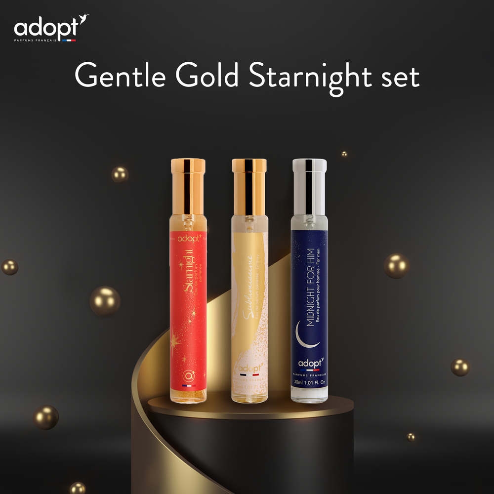 🚩Set of 3 bottles✨Gentle gold starnight set✨🔥Adopt parfum premium French perfume✨ ราคา 1,470 บาท*ส่งฟรี