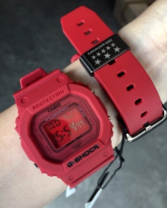 สินค้า นาฬิกาแฟชั่น casio  สีเเดง 35 ปี นาฬิกาเเฟชัน