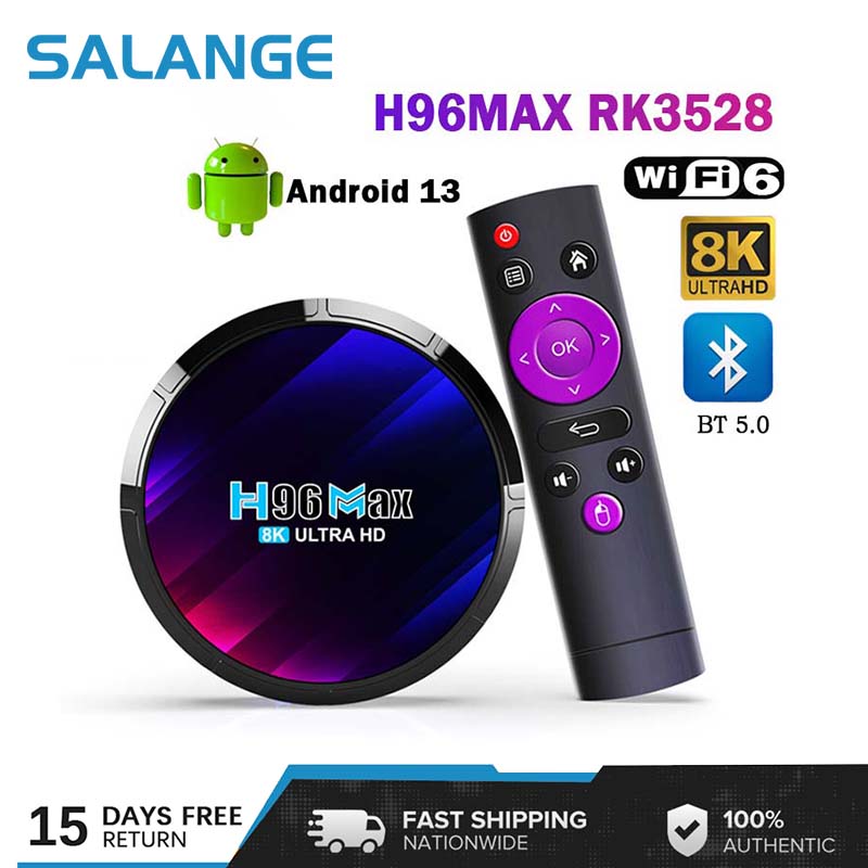 Salange H96 MAX Android 13 TV BOX RK3528 64GB 32GB 16GB 2.4G 5G WIFI 6 BT 5.0 Dual Wifi Smart TV Box 2023 PK Android 13 6K ราคา 787 บาท*ส่งฟรี