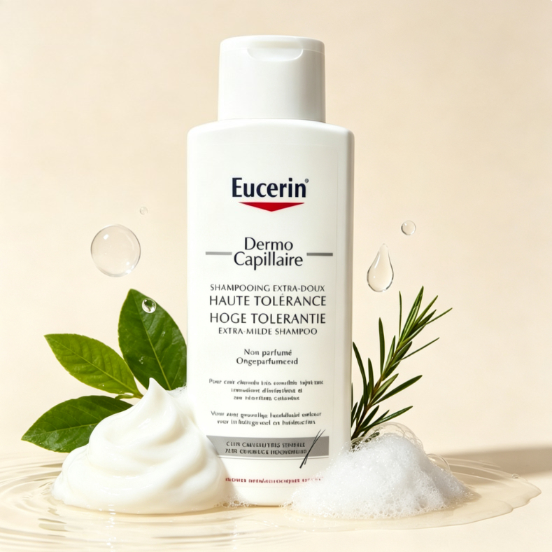 Eucerin Dermo Capillaire Shampoo 200ml | For Sensitive Scalp, Removes Oil Stains, Reduces Irritation, Itching, Redness, Does Not Cause Allergies. Use It and It Won'T Dry Out. ราคา 369 บาท*ส่งฟรี