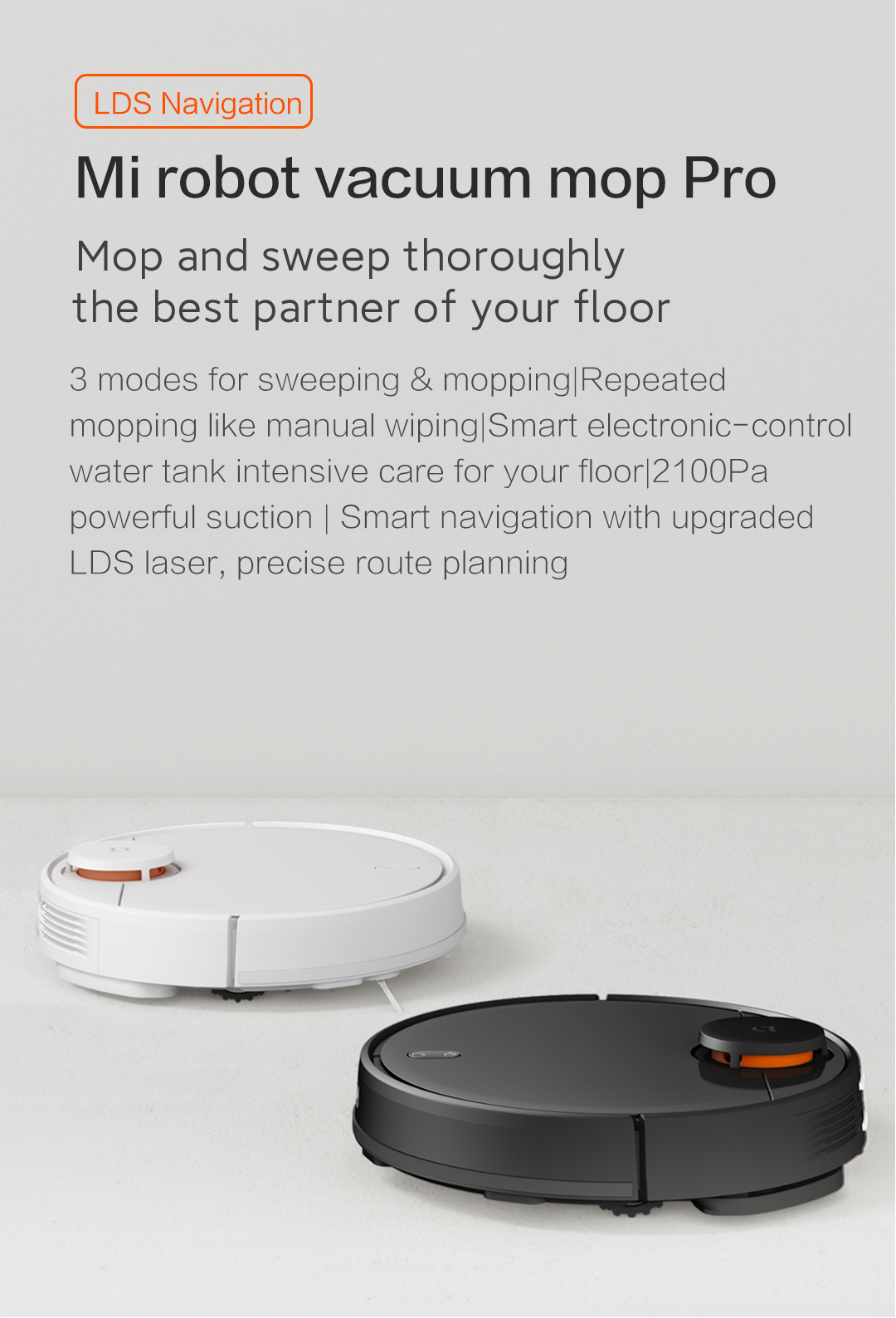 Xiaomi Mi Robot Vacuum – Mop Pro สีดำ ของแท้ ประกันศูนย์ 1ปี หุ่นยนต์ ...