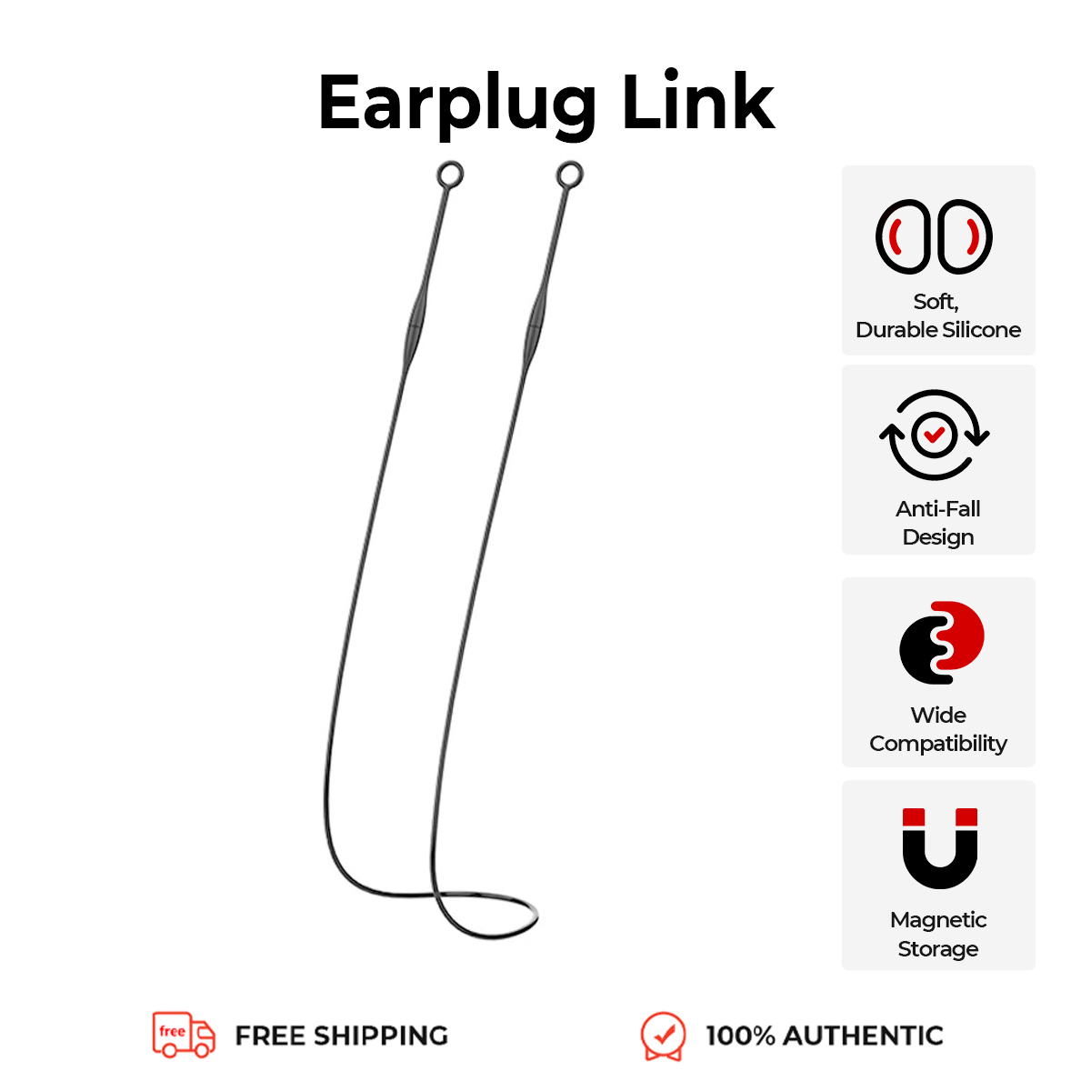 Safety Connector Cord – Official Connector for Earplugs | Magnetic Tug-Resistant Safety Cord | Compatible with Quiet, Engage, and Experience Models | Speckled Lilac ราคา 199 บาท*ส่งฟรี