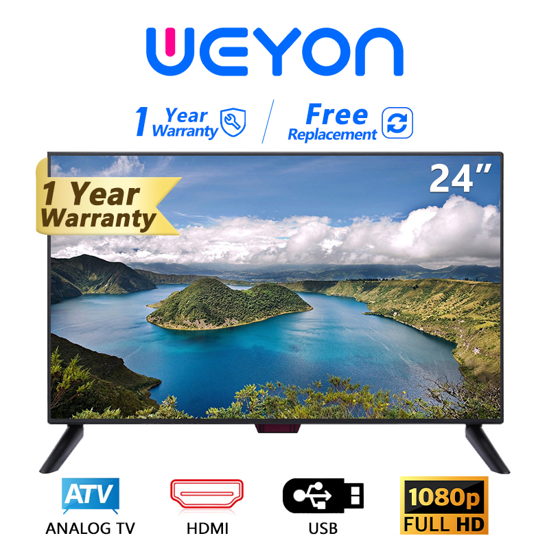 Weyon Tv 24 Inch Led Tv Analog Tv Fullhd Ready Free HDMI Cable (1Xusb, 1Xhdmi) Special Price ราคา 1,650 บาท*ส่งฟรี