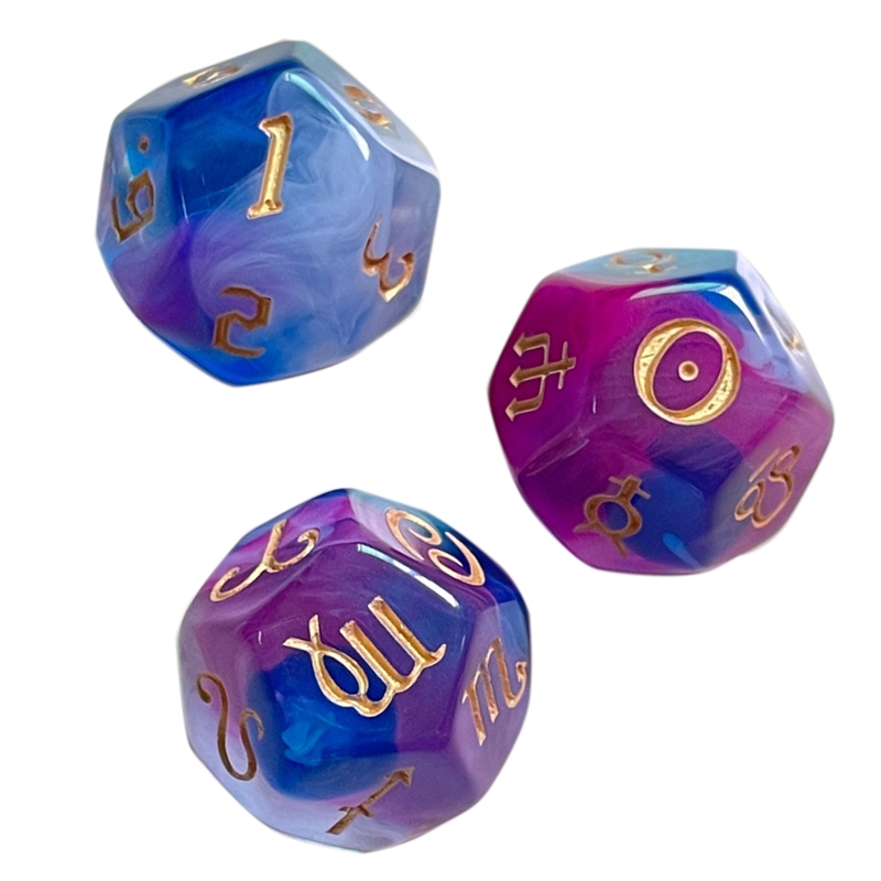 Astrological Dice Constellation Dice 12-Sided Acrylic ...