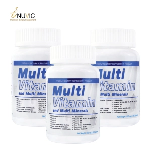 ภาพหน้าปกสินค้าวิตามินรวม และ แร่ธาตุรวม 24 ชนิด x 3 ขวด มัลติวิตามิน แอนด์ มัลติมิเนอรัล  Multi Vitamin and Multi Minerals INUVIC อินูวิค Multivitamin and Multiminerals ที่เกี่ยวข้อง