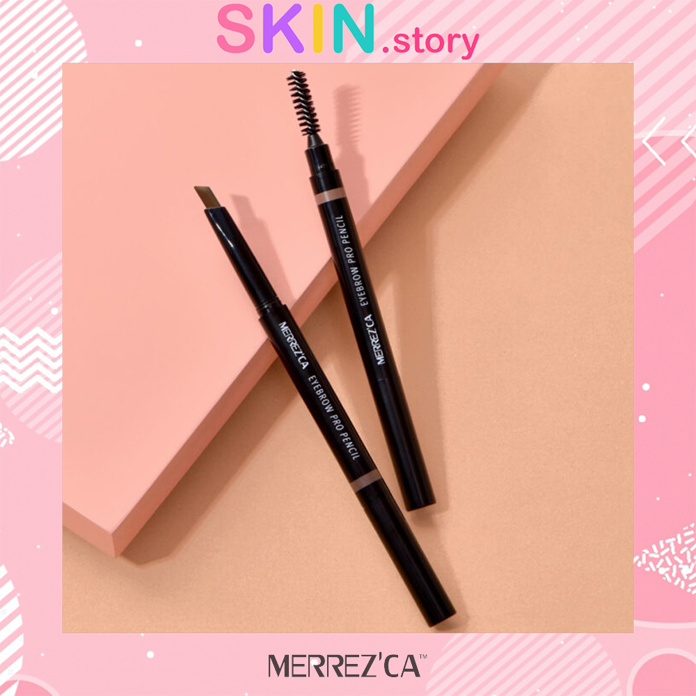 MERREZCA EYEBROW PRO PENCIL ดินสอมีรูปแบบหัวตัด ใช้งานได้ 2 ด้าน