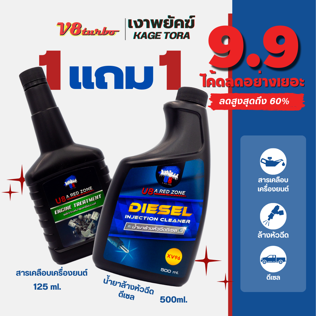 [โปร 1 แถม 1] TR89 สารเคลือบเครื่องยนต์ 125ml. + XV96 น้ำยาล้างหัวฉีดดีเซล 500ml. ราคา 600 บาท*ส่งฟรี