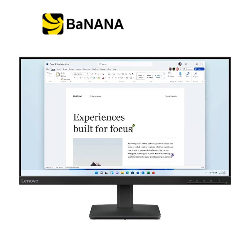จอมอนิเตอร์ LENOVO L24-4e (IPS 100Hz) by Banana IT ราคา 2,350 บาท*ส่งฟรี