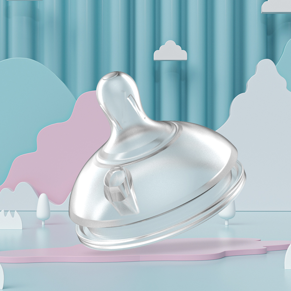 จุกนมซิลิโคนเลียนแบบเต้านมคุณแม่กันท้องอืดขนาด SMLY เหมาะกับทุกช่วงอายุ ราคา 29 บาท*ส่งฟรี