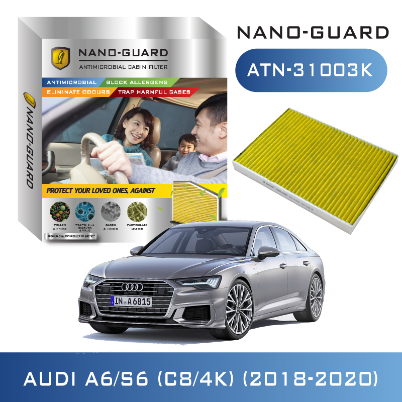 กรองแอร์ ARCTIC สำหรับ AUDI A6/S6 (C8/4K) (2018-2020) ATN-31003K รุ่น Nano-Guard (ฆ่าเชื้อโรค + ดูดกลิ่นเหม็น + ดักสารก่อภูมิแพ้) ราคา 2,418 บาท*ส่งฟรี