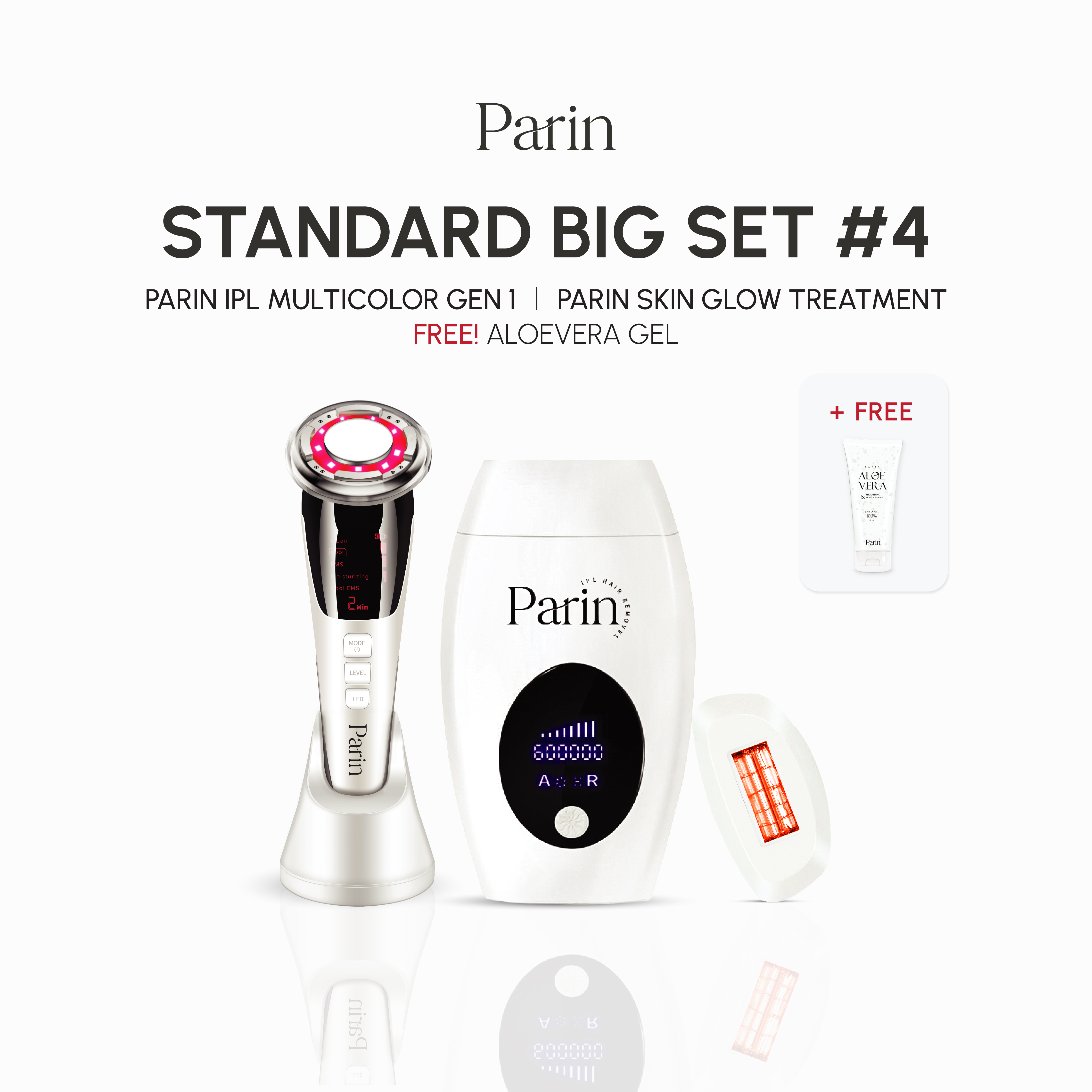 Parin Standard Big Set # 4 Skin Glow & Ipl Laser + Clear Face (with Cloth Bag) ราคา 3,570 บาท*ส่งฟรี