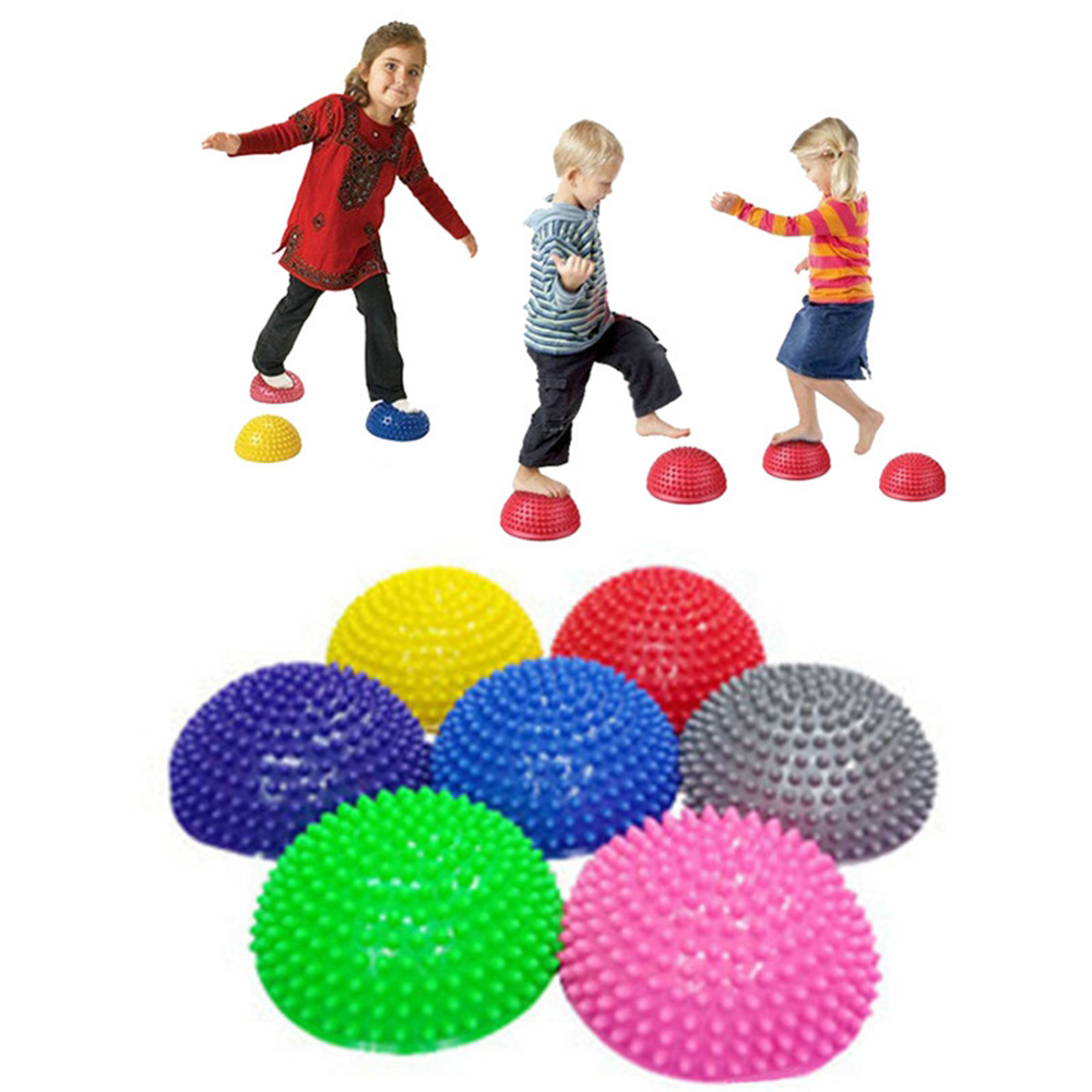 SDGBF ปั๊มการรวม Sensory นวดเด็ก Hemisphere ที่เหยียบเท้าอุปกรณ์ออกกำลังกายเด็กของเล่นแบบทรงตัวลูกบอลโยคะ