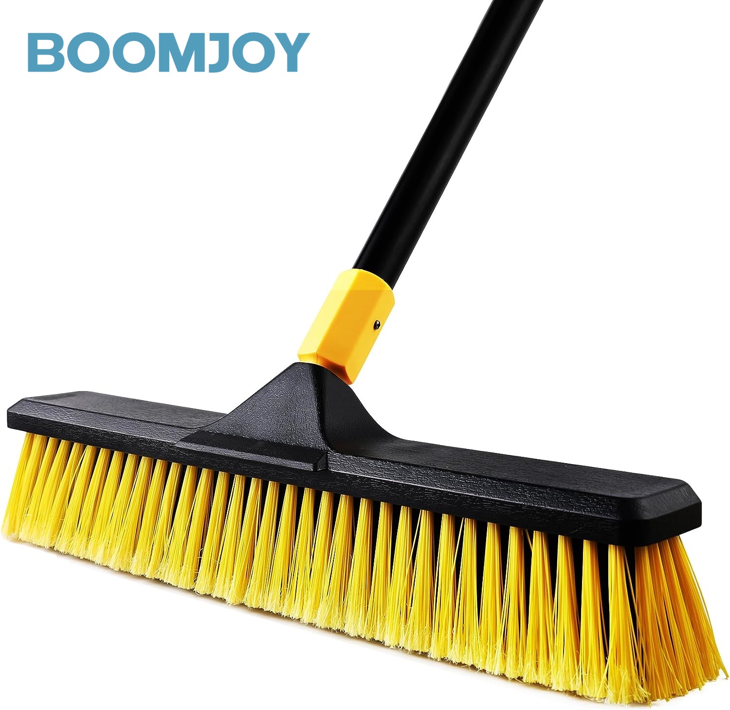 BOOMJOY 18 Inch Push Broom Heavy-Duty Outdoor Commercial Broom Brush Stiff Bristles for Cleaning Patio Garage Deck Concrete Wood Stone Tile Floor 65.3" Long ราคา 369 บาท*ส่งฟรี