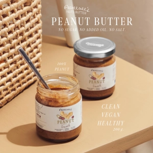 สินค้า เนยถั่ว Natural Peanut Butter ถั่วลิสง 100% ไม่ใส่น้ำตาล น้ำมัน เกลือ 200g. | Paweenee’s