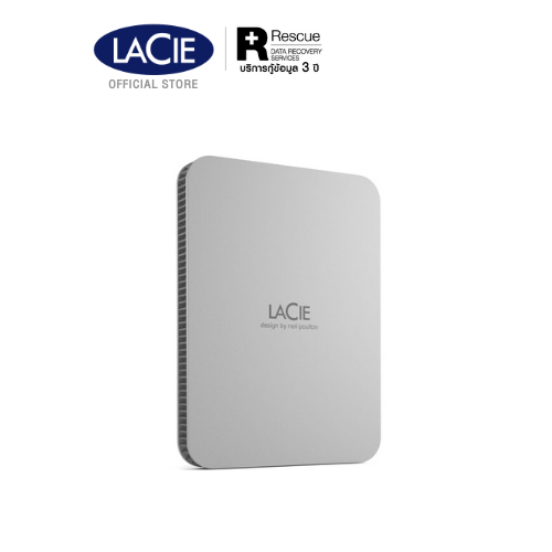 LaCie Mobile Drive v2 2TB I 5TB USB-C Moon Silver (STLP) ราคา 9,290 บาท*ส่งฟรี