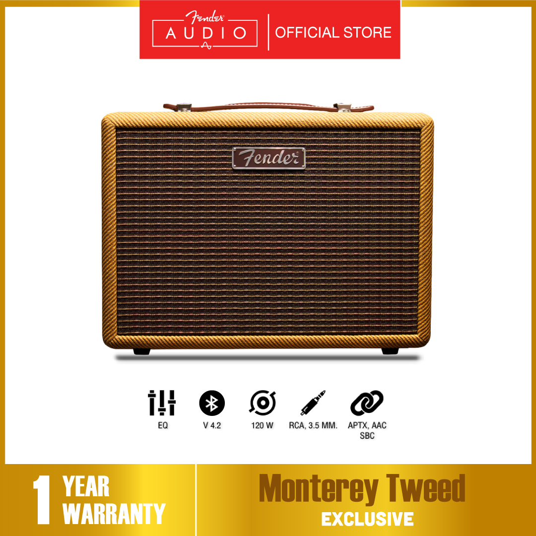 { 8.25 โค้ดลดเพิ่ม 1,888 .- } FENDER ลำโพงบูลทูธ Bluetooth Speaker Monterey Tweed - สีเหลือง Mustard-รับประกัน1ปี+ส่งฟรีทั่วไทย (ลำโพงบลูทูธ, ลำโพงพกพา, ลำโพง Fender) ราคา 10,590 บาท*ส่งฟรี