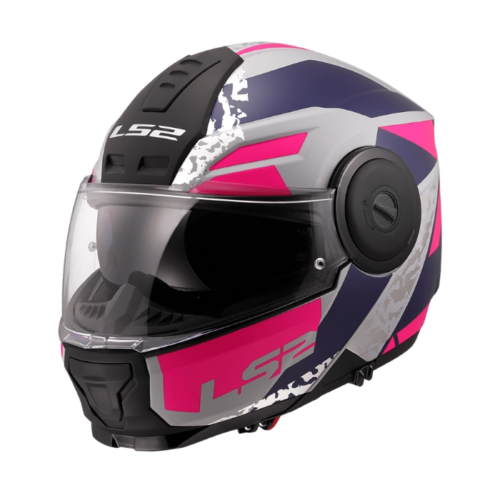 LS2 Helmets FF902 Oxyd Grey Blue Purple - หมวกกันน็อคยกคาง ราคา 5,400 บาท*ส่งฟรี
