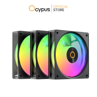 OCYPUS GAMMA F12 ELITE BLACK ARGB REVERSE BLADE 3 IN 1 (COMPUTER FAN / พัดลมคอมพิวเตอร์)
