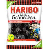 Haribo Lakritz Schnecken 175g Licorice Candy / Lakrids Lakrtis Lakritsi Rotella