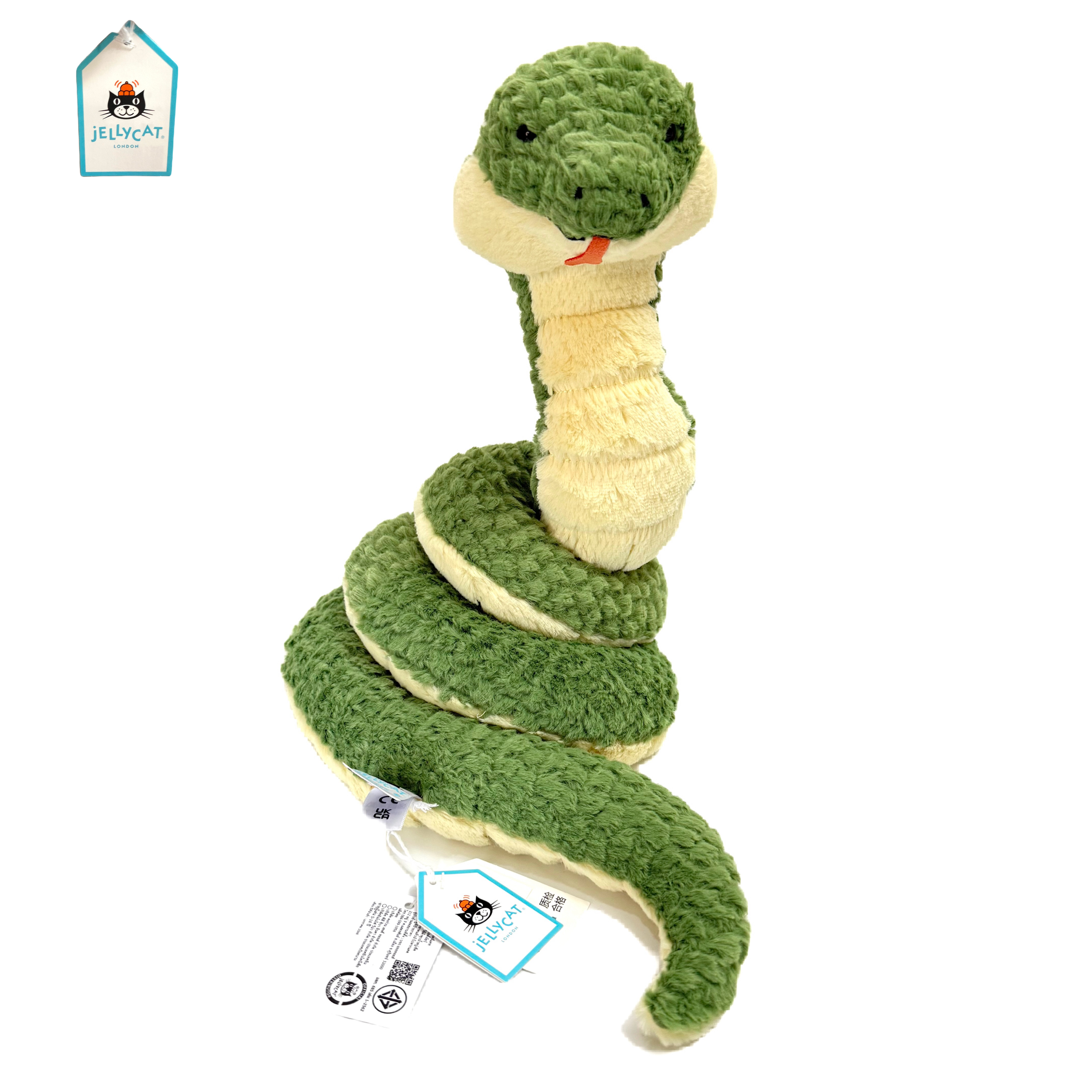 JELLYCAT ตุ๊กตาผ้าขน Cizi Snake ของแท้จาก London ของใหม่ ราคา 2,500 บาท*ส่งฟรี