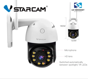 สินค้า Vstarcam CS64 ใหม่2022 กล้องวงจรปิดไร้สาย Or ความละเอียด 3MP(1296P) กล้องนอกบ้าน ภาพสี มีAI+ คนตรวจจับสัญญาณเตือน