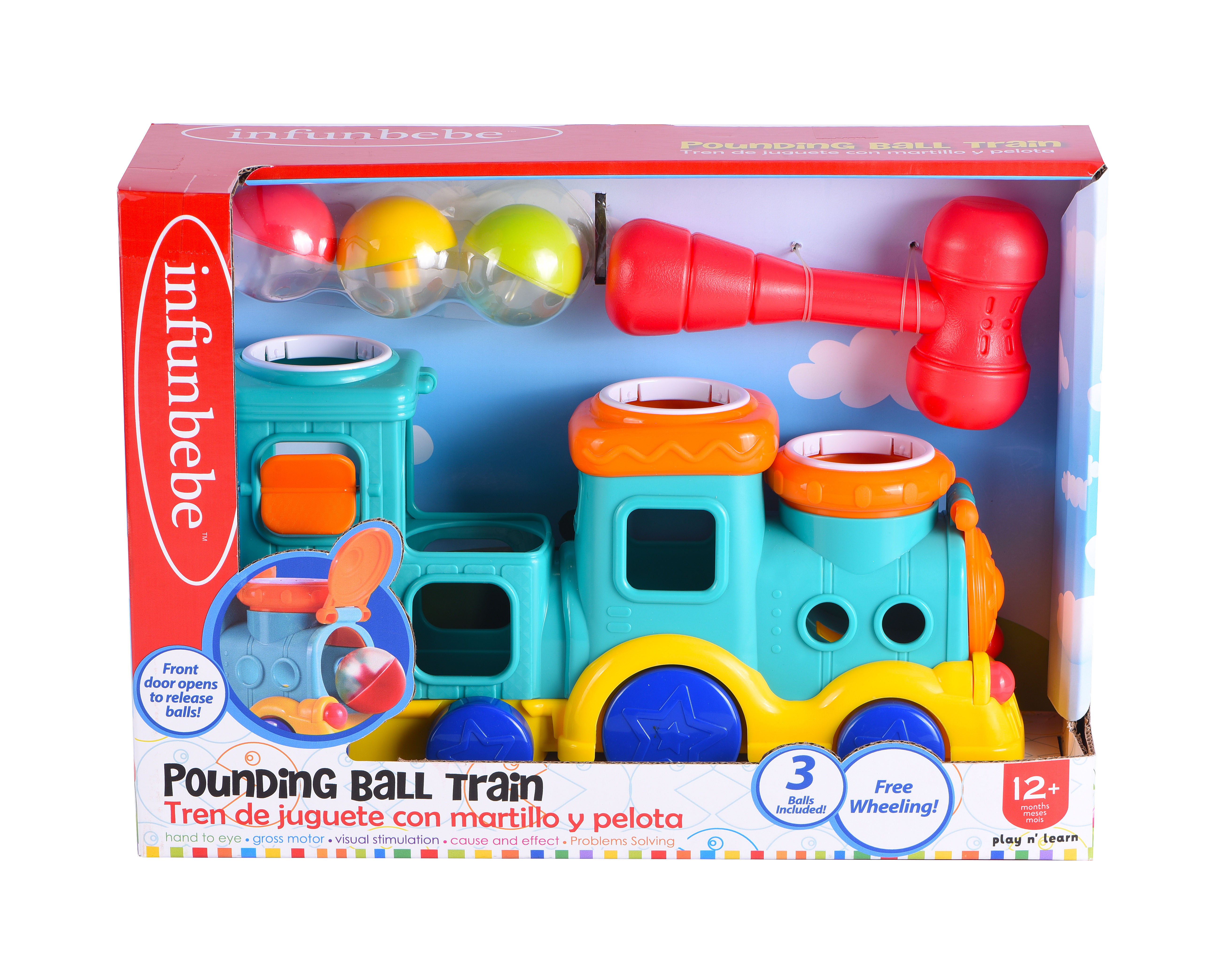 Wel-B X Infunbebe Pounding Ball Train - Train Set with Hammer and Balls. Developmental Toys ราคา 590 บาท*ส่งฟรี