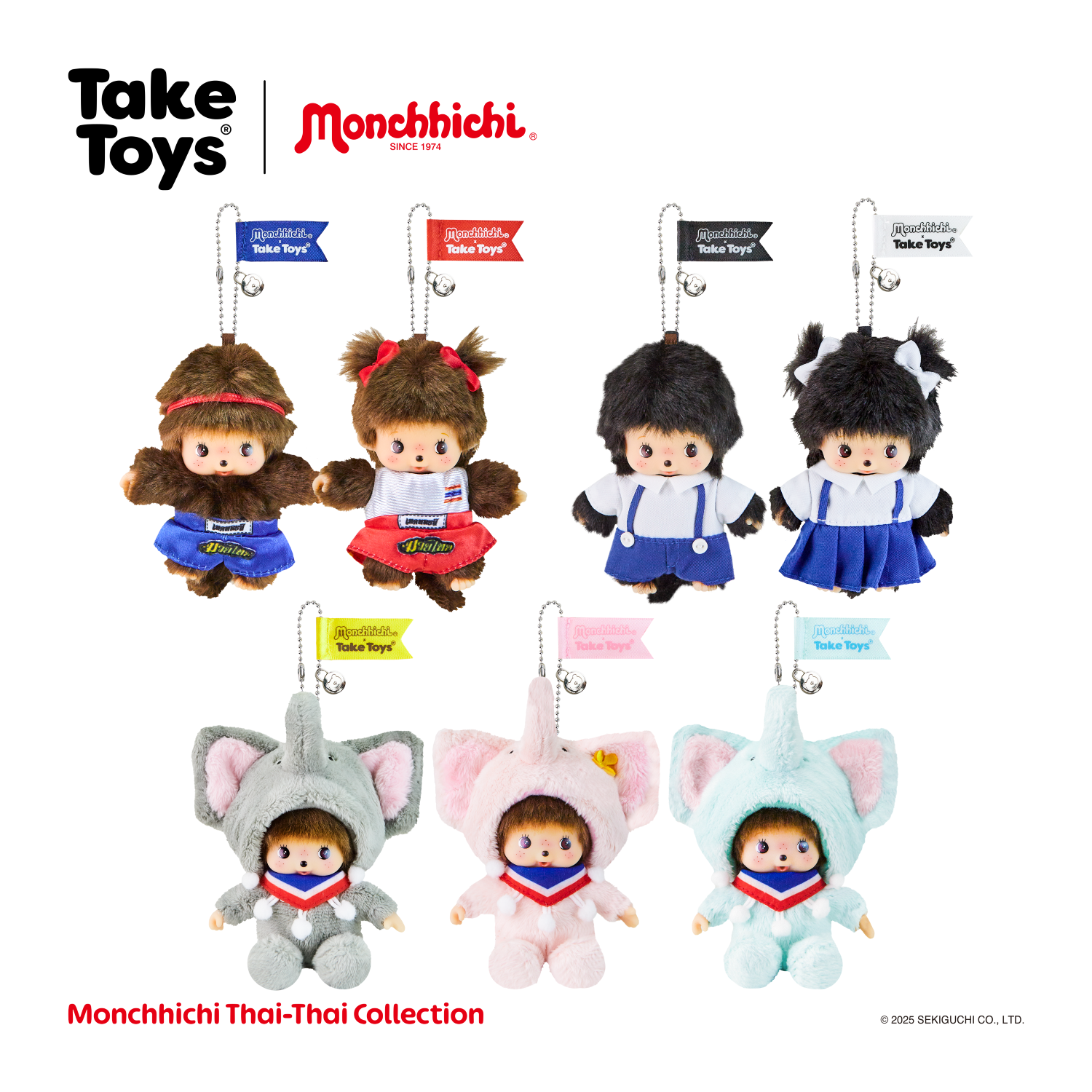 Monchhichi Thai-Thai Collection Keychain - Monchhichi Thai-Thai Collection Keychain ราคา 890 บาท*ส่งฟรี