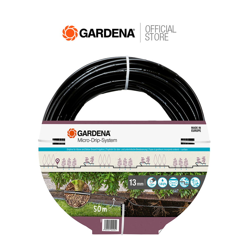 GARDENA Drip Irrigation Line for bushes/hedges (50 m) 13 mm.(1/2") (13504-20) ราคา 3,100 บาท*ส่งฟรี