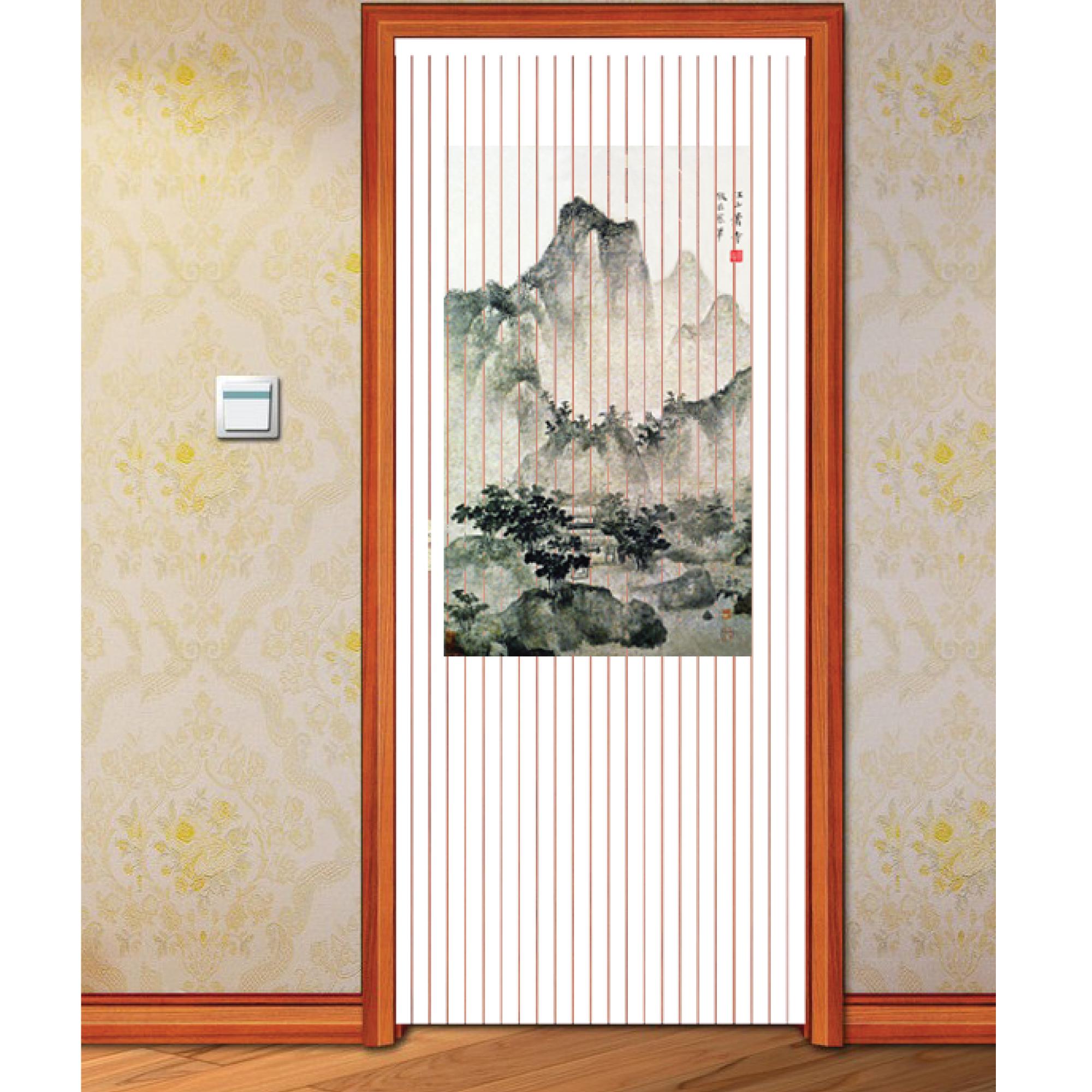 WSP มู่ลี่ประตูพิมพ์ลายครึ่งผืน 80x200 cm.
