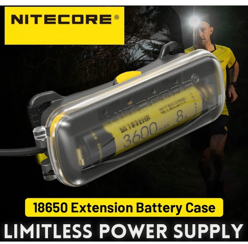 NITECORE 18650เคสแบตเตอรี่ลิเธียมไอออน ที่ชาร์จแบตเตอรี่ลิเธียมแบตสำรองสำหรับ NU40 NU43ไฟหน้า NU50วิ่งปีนเขา ราคา 550 บาท*ส่งฟรี