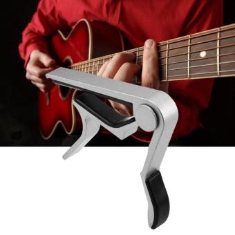Alloy Tune Clamp Key Trigger Capo For Acoustic ElectricGuitar(Silver) - Intl July 2018 - 2 Alloy Tune Clamp Key Trigger Capo for Acoustic ElectricGuitar(Silver) - intl - 2