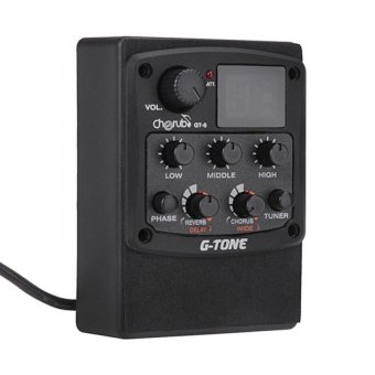Cherub G-Tone GT-6 Acoustic Guitar Preamp Piezo Pickup 3-Band EQ Equalizer LCD Tuner with Reverb / Delay / Chorus / Wide Effects - INTL