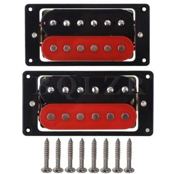 เปิด Humbucker นัดสำหรับกีต้าร์ ชุด 2 สีดำและสีแดง เปิด Humbucker นัดสำหรับกีต้าร์ ชุด 2 สีดำและสีแดง