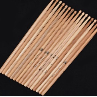 ไม้ตีกลองชุด 20 ชิ้น (10 คู่ ) สีไม้ ไม้ตีกลองชุด 20 ชิ้น (10 คู่ ) สีไม้