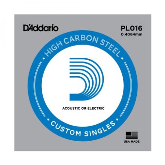 D'addario สาย 3 กีตาร์โปร่ง-ไฟฟ้า 0.016 (แพ็ค 5 เส้น) รุ่น PL-016 D'addario สาย 3 กีตาร์โปร่ง-ไฟฟ้า 0.016 (แพ็ค 5 เส้น) รุ่น PL-016