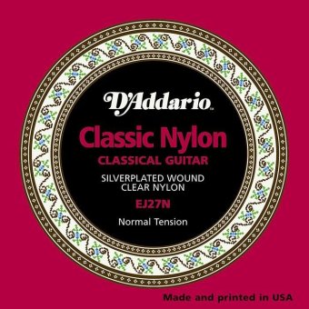 D'ADDARIO สายกีต้าร์ คลาสสิค Silver plated Wound Clear Nylon รุ่น EJ27N D'ADDARIO สายกีต้าร์ คลาสสิค Silver plated Wound Clear Nylon รุ่น EJ27N