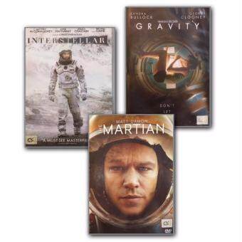 DVD Interstellar ทะยานดาวกู้โลก + The Martian กู้ตาย 140 ล้านไมล์ + Gravity มฤตยูแรงโน้มถ่วง (3 DVDs) DVD Interstellar ทะยานดาวกู้โลก + The Martian กู้ตาย 140 ล้านไมล์ + Gravity มฤตยูแรงโน้มถ่วง (3 DVDs)