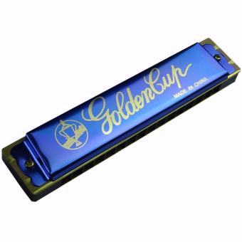 Golden Cup ฮาร์โมนิก้า 16 ช่อง แบบ 2 แถว คีย์ C รุ่น JH016-1BL - สีน้ำเงิน (Harmonica Key C) Golden Cup ฮาร์โมนิก้า 16 ช่อง แบบ 2 แถว คีย์ C รุ่น JH016-1BL - สีน้ำเงิน (Harmonica Key C)