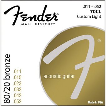 Fender สายกีต้าร์โปร่ง สายกีต้าร์อคูสติก เฟนเดอร์ 80/20 Bronze เบอร์ 11-52 Fender สายกีต้าร์โปร่ง สายกีต้าร์อคูสติก เฟนเดอร์ 80/20 Bronze เบอร์ 11-52
